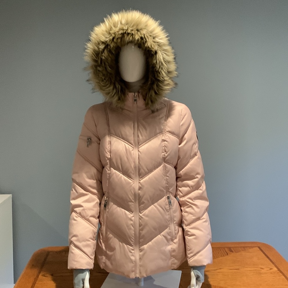 Nautica Women’s Puffer Coat with Faux Fur Trimmed Hood • Size XS - Picture 7 of 15
